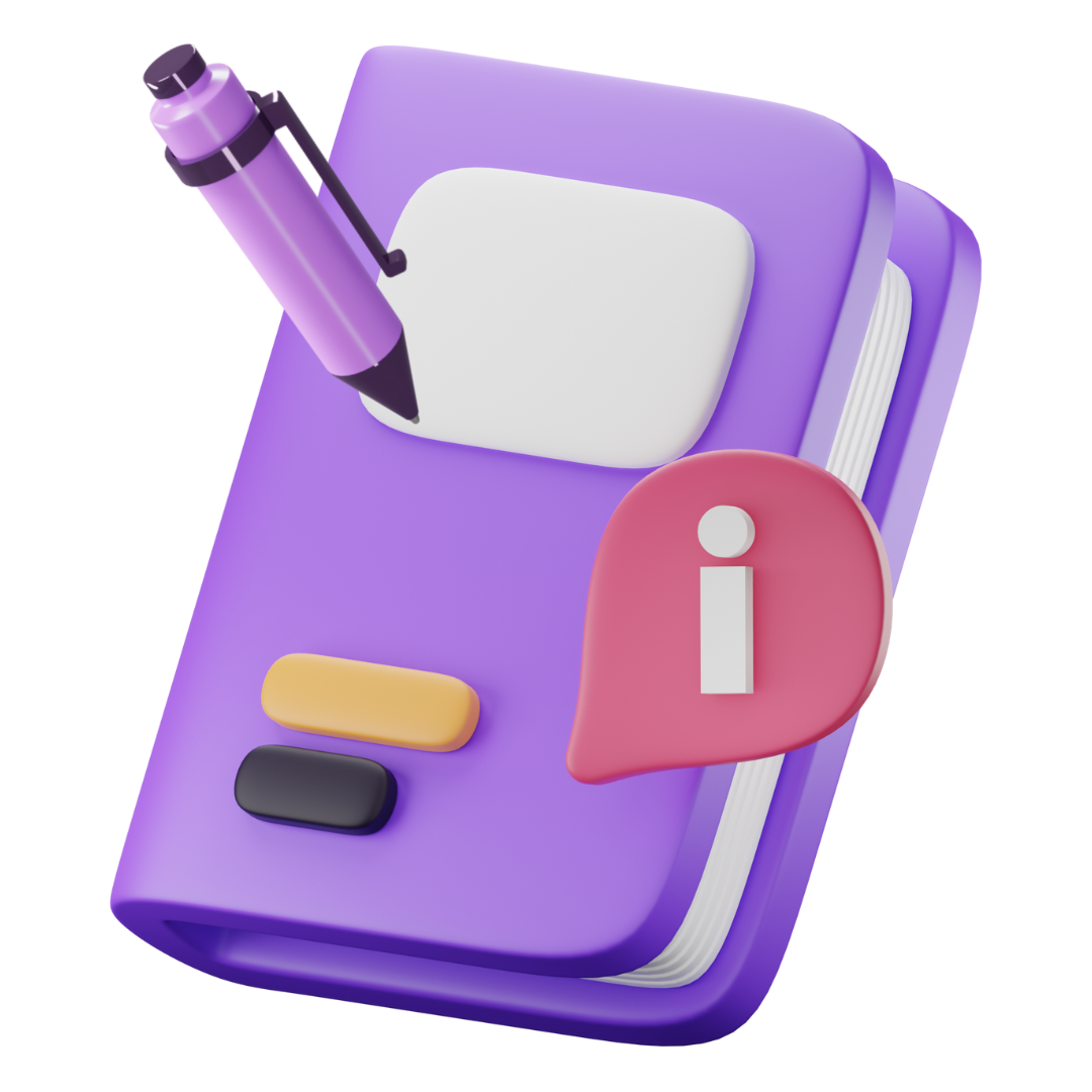 Lilac Info Book Pencil