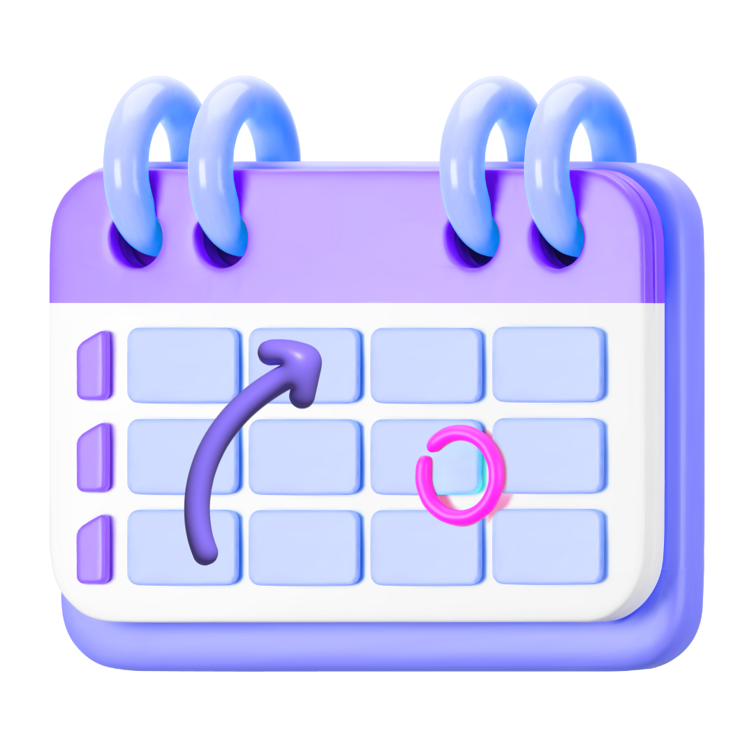 Pale Lilac Calendar DateGap