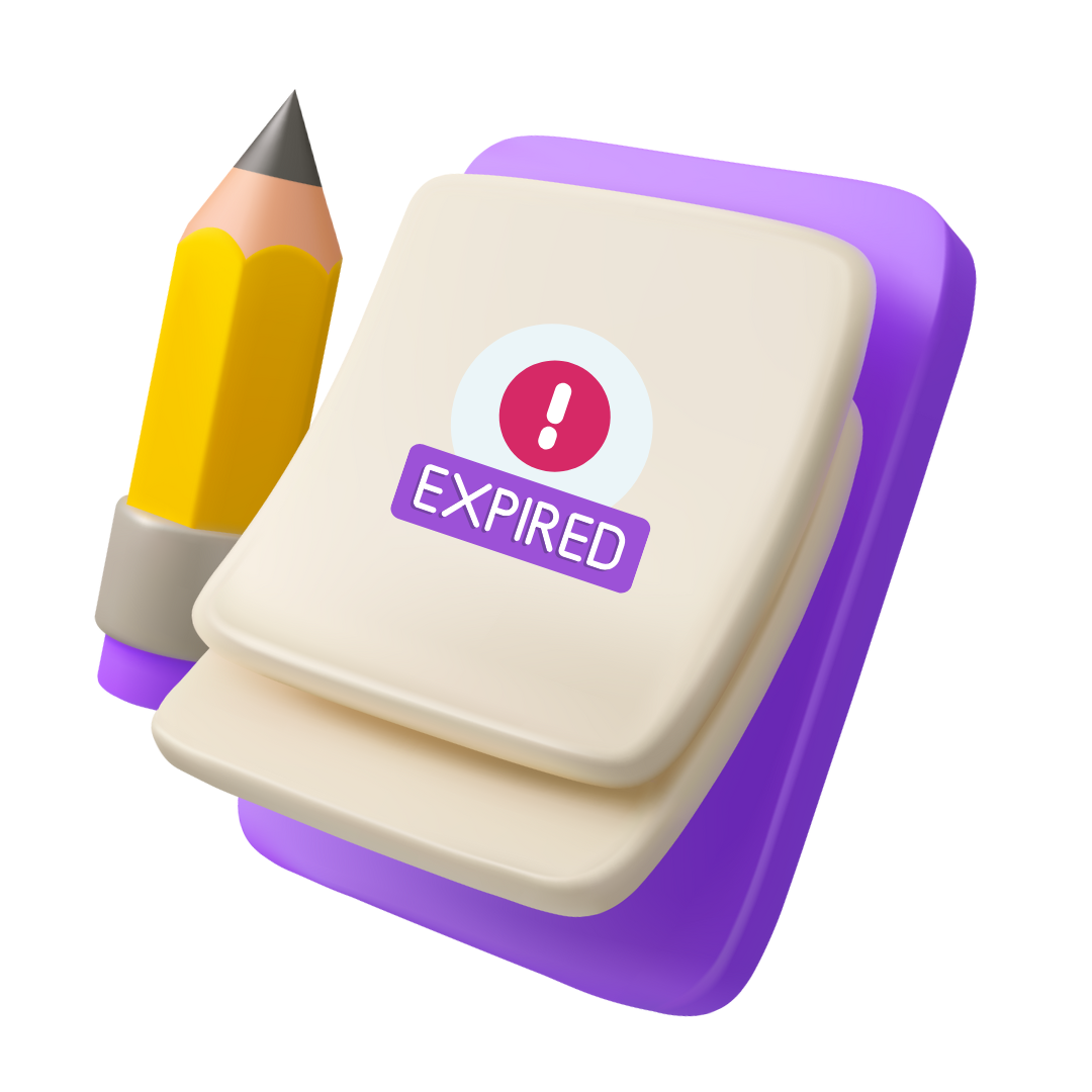 Purple Expired Book Pencil