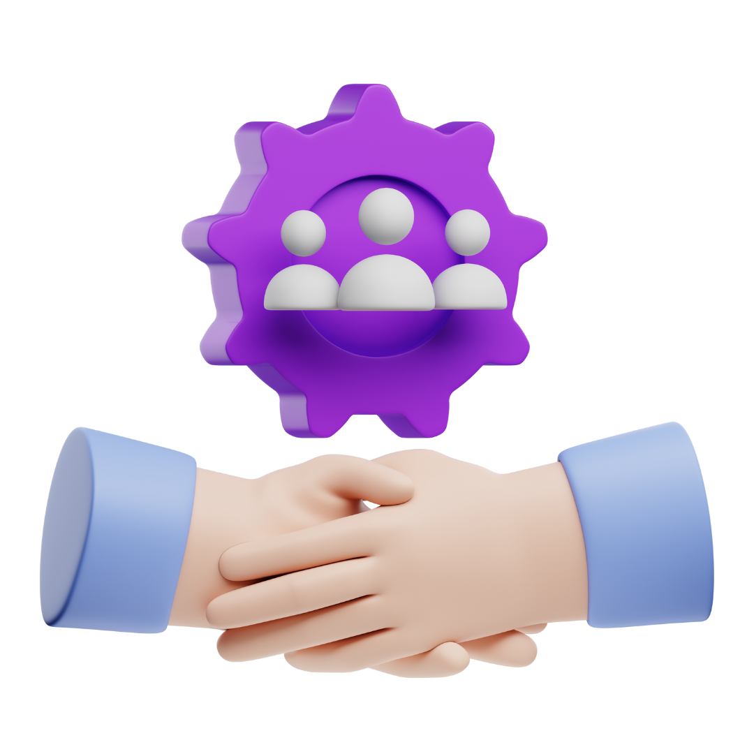 Purple People Handshake